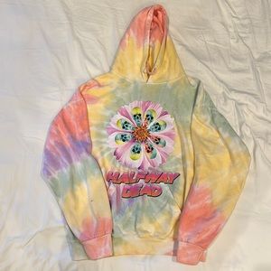 Halfway Dead, size small, multi color tie dye